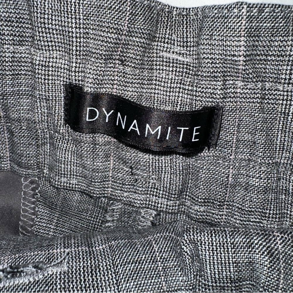 DYNAMITE  BELTED & PLAID DRESS PANTS - SIZE US XS - Picture 9 of 9